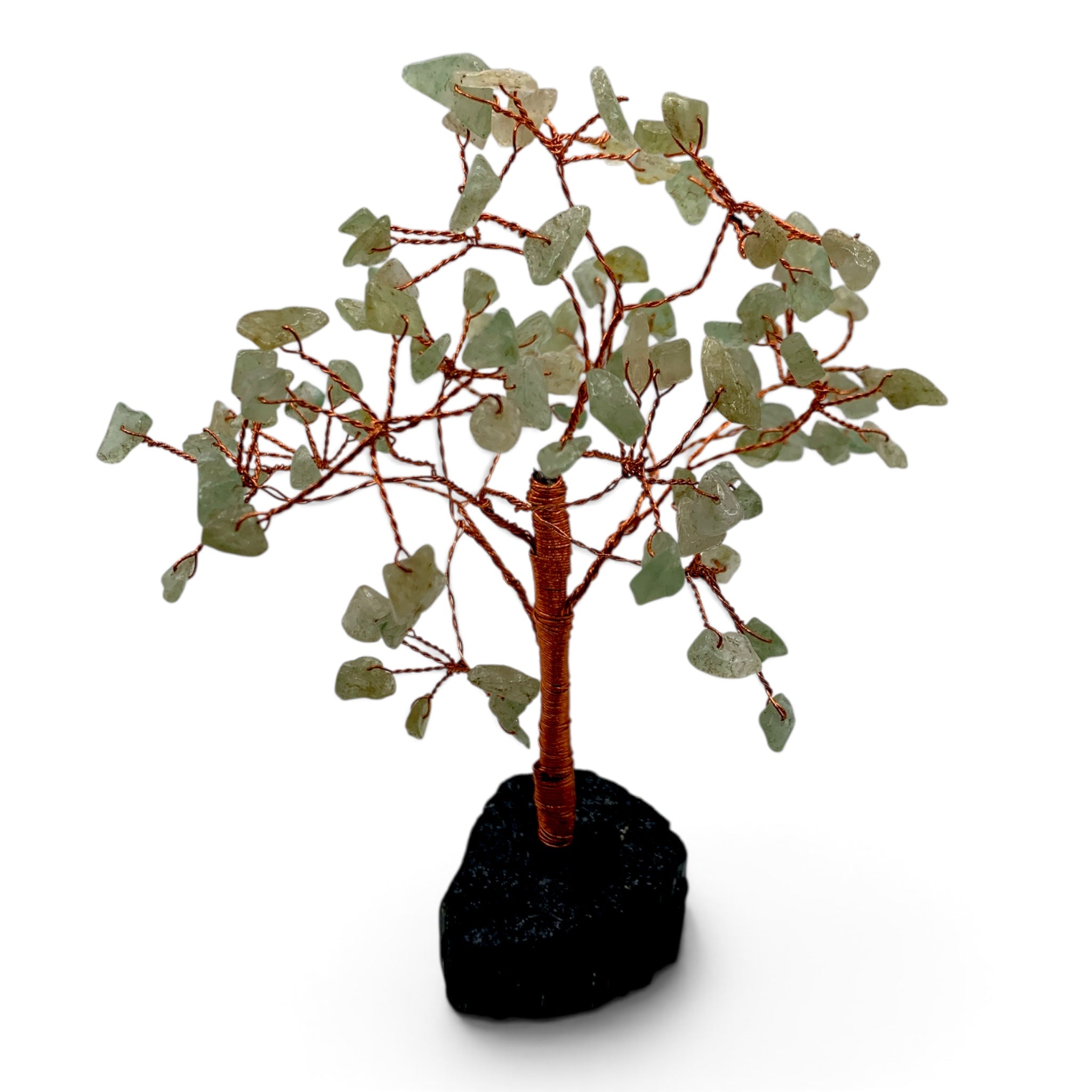 Gemstone Tree - Green Aventurine with Black Tourmaline Base